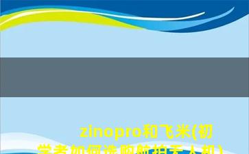 zinopro和飞米(初学者如何选购航拍无人机)