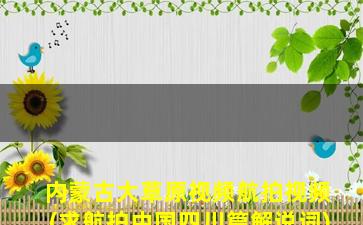 内蒙古大草原视频航拍视频(求航拍中国四川篇解说词)