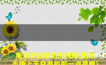 南京市最新航拍视频(南京市晚上天空亮的那一点是啥)