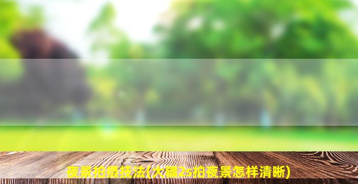 夜景拍摄技法(大疆2s拍夜景怎样清晰)