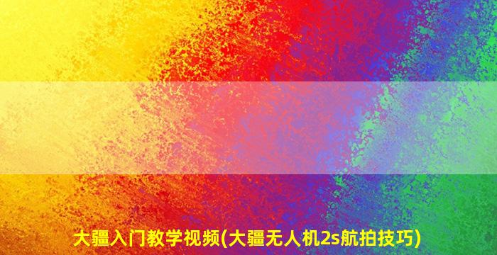 大疆入门教学视频(大疆无人机2s航拍技巧)